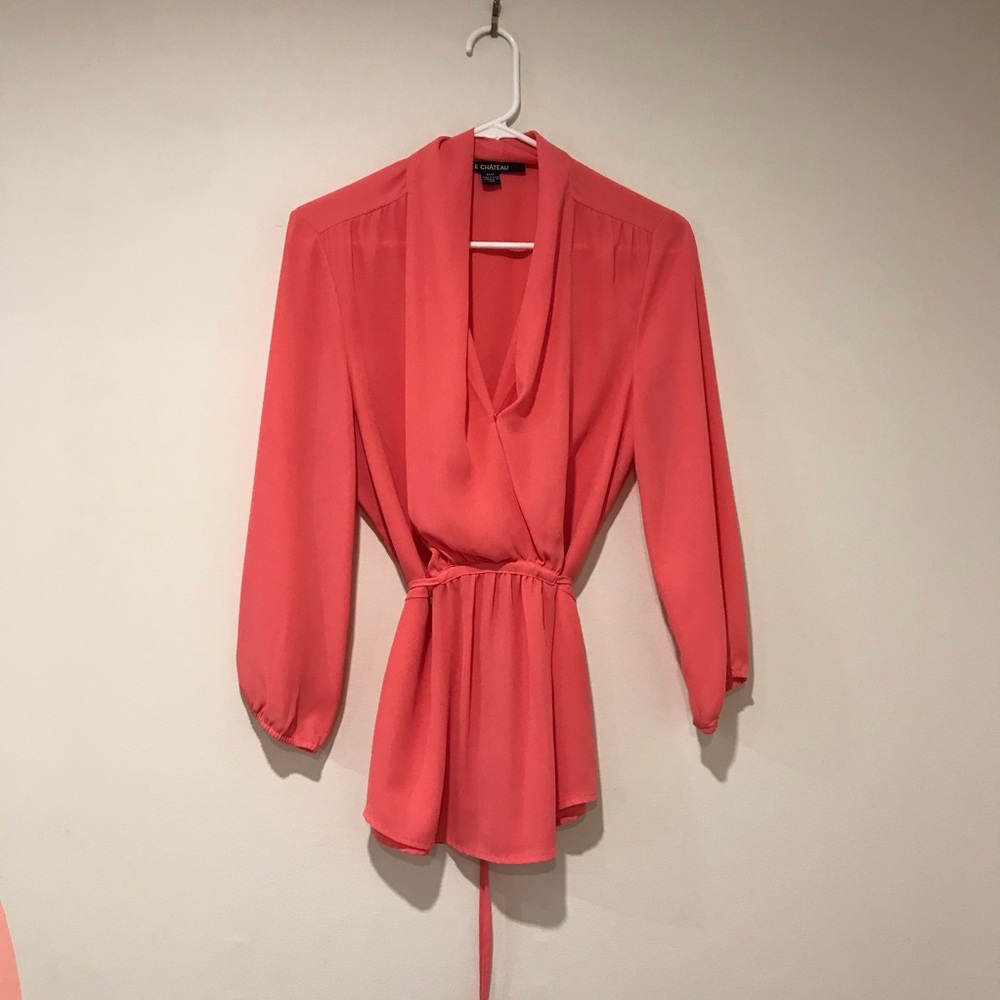 Le Chateau pink blouse